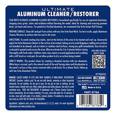 STAR BRITE Ultimate Aluminum Cleaner & Restorer bottle application highlights easy, step-by-step use.