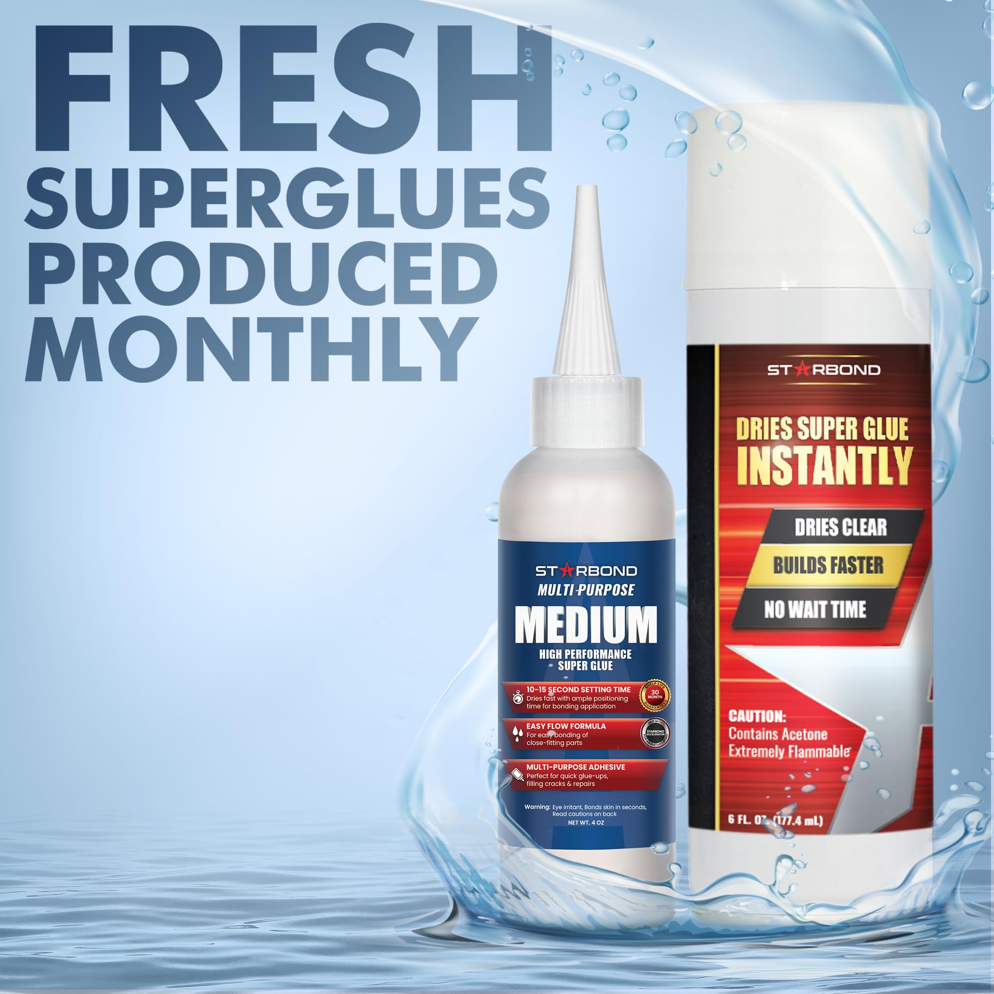 Starbond activator spray nozzle shown for even, fast curing