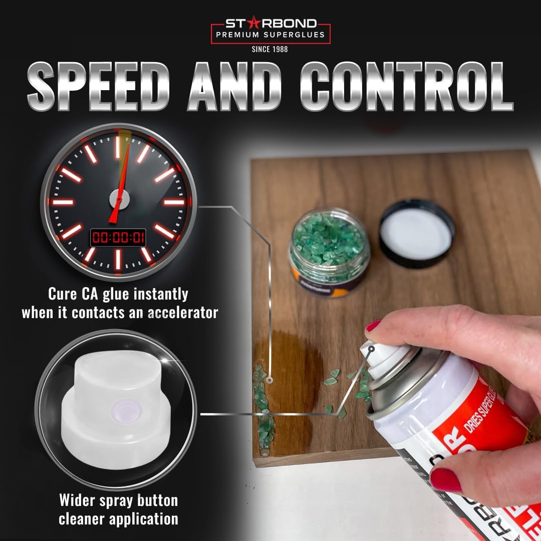 Starbond applicator caps demonstrate spill-free use and clean-up