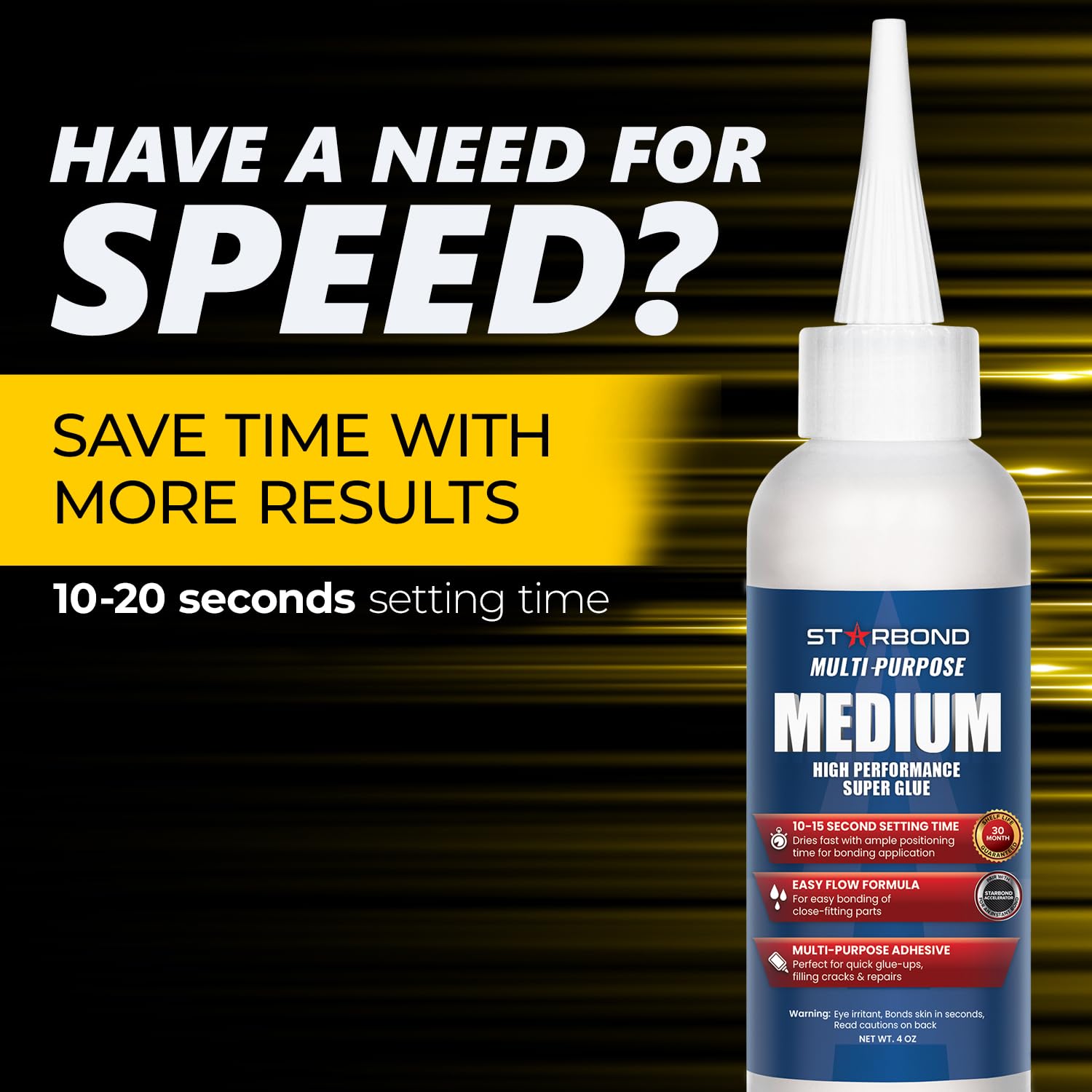 Starbond applicator nozzles help prevent clogs for cleaner application.