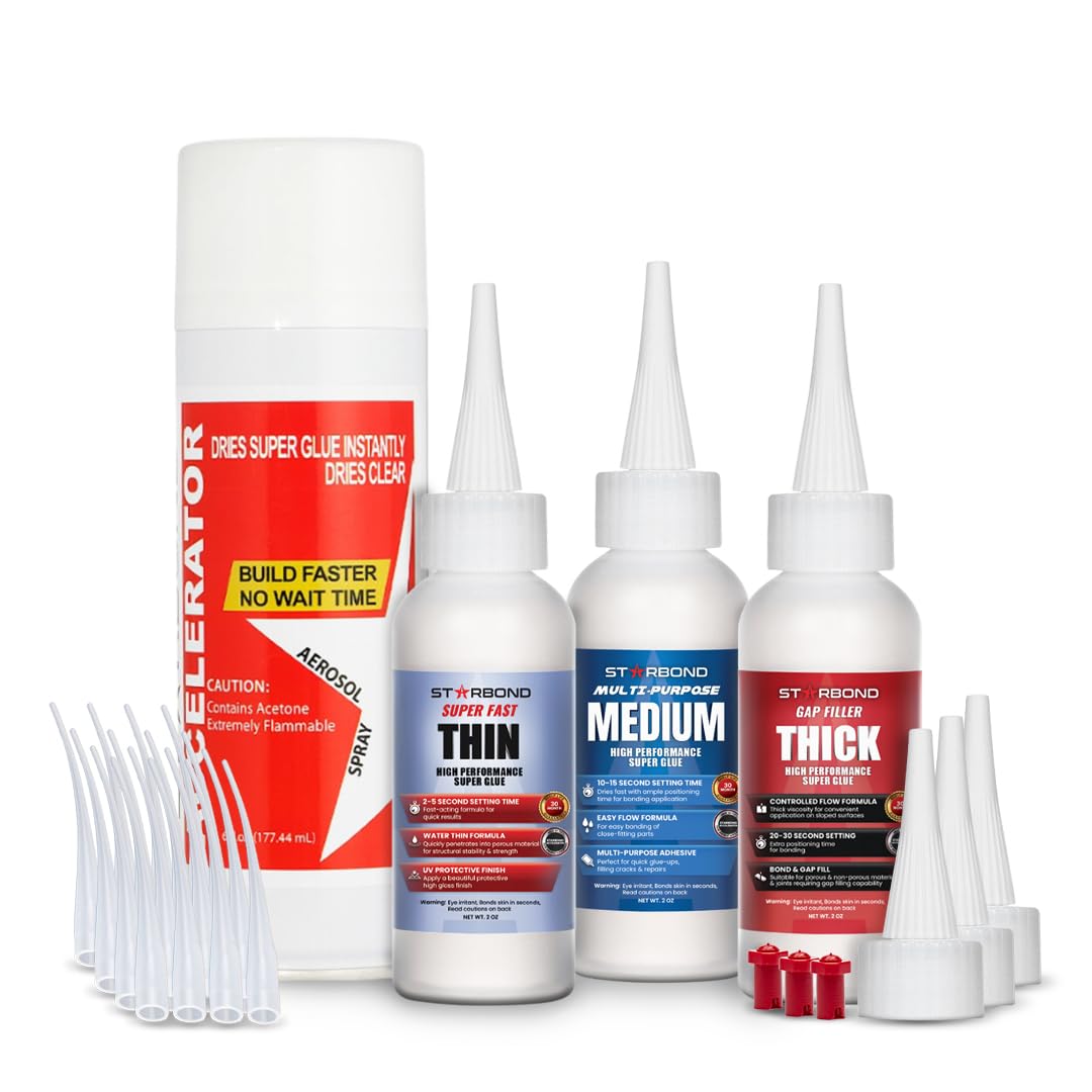 STARBOND CA glue thin bottle for precise, fast bonding in fine woodworking