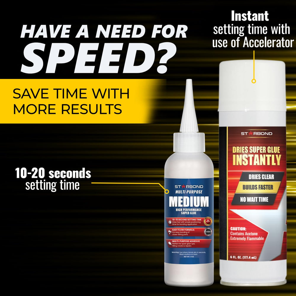 Starbond CA glue bonding a wood joint clearly and strongly