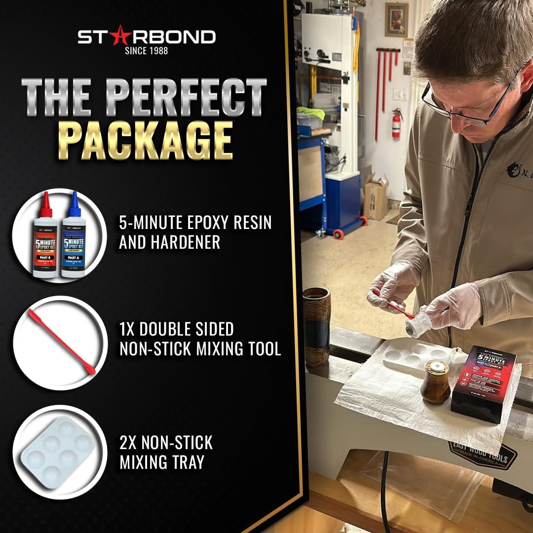 Starbond flexible toughened formula absorbs vibration during repairs.