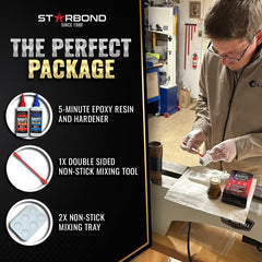 Starbond flexible toughened formula absorbs vibration during repairs.