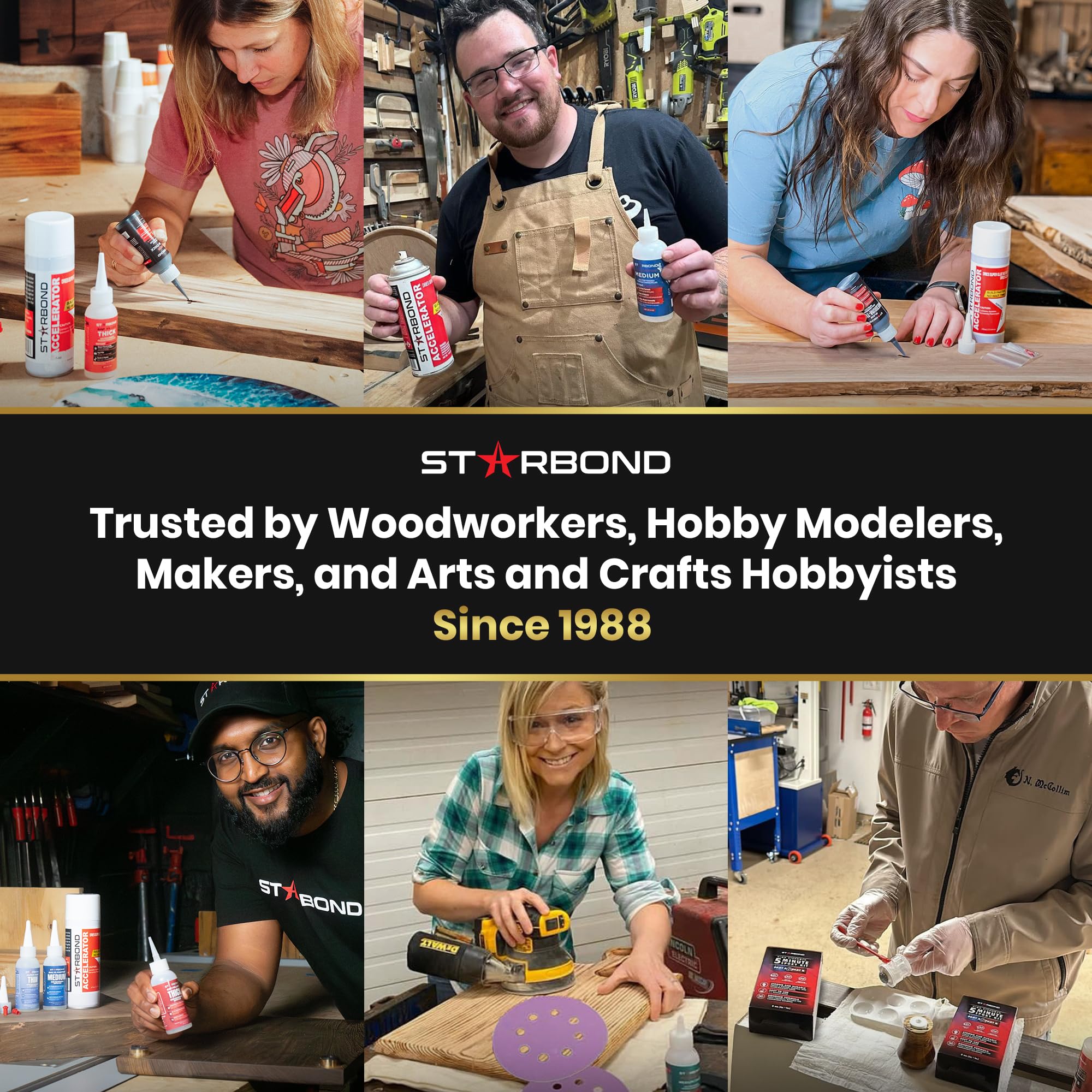 Shelf-life and warranty details displayed for STARBOND glue