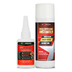 STARBOND Thick CA Glue 2 oz bottle enables strong, controlled bonding for fine woodworking.