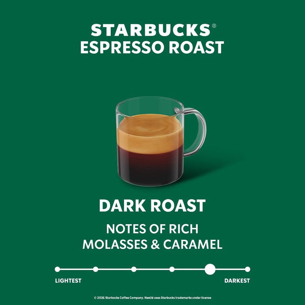 Starbucks Arabica beans label highlights 100% Arabica content for refined flavor.