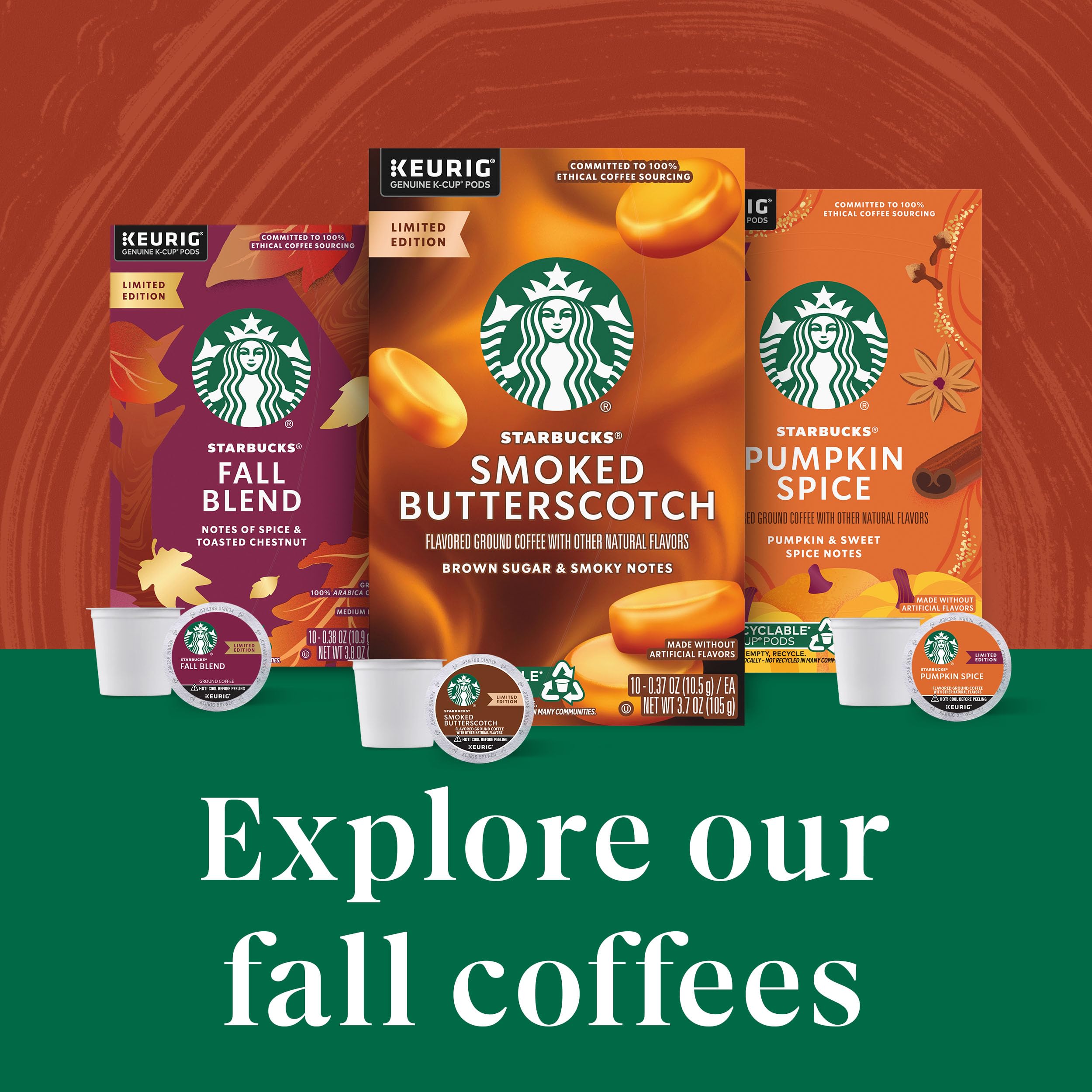 Starbucks black coffee base blends with pumpkin spice for flexible flavor.