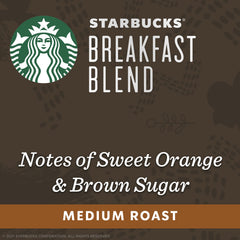 Starbucks Breakfast Blend capsules compatible with Nespresso Original Line machines for quick mornings.