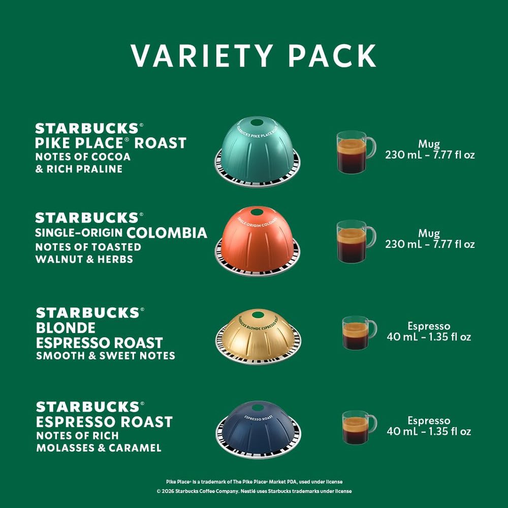 Starbucks Blonde Espresso Roast Vertuo pod for a smooth, bright cup at home.