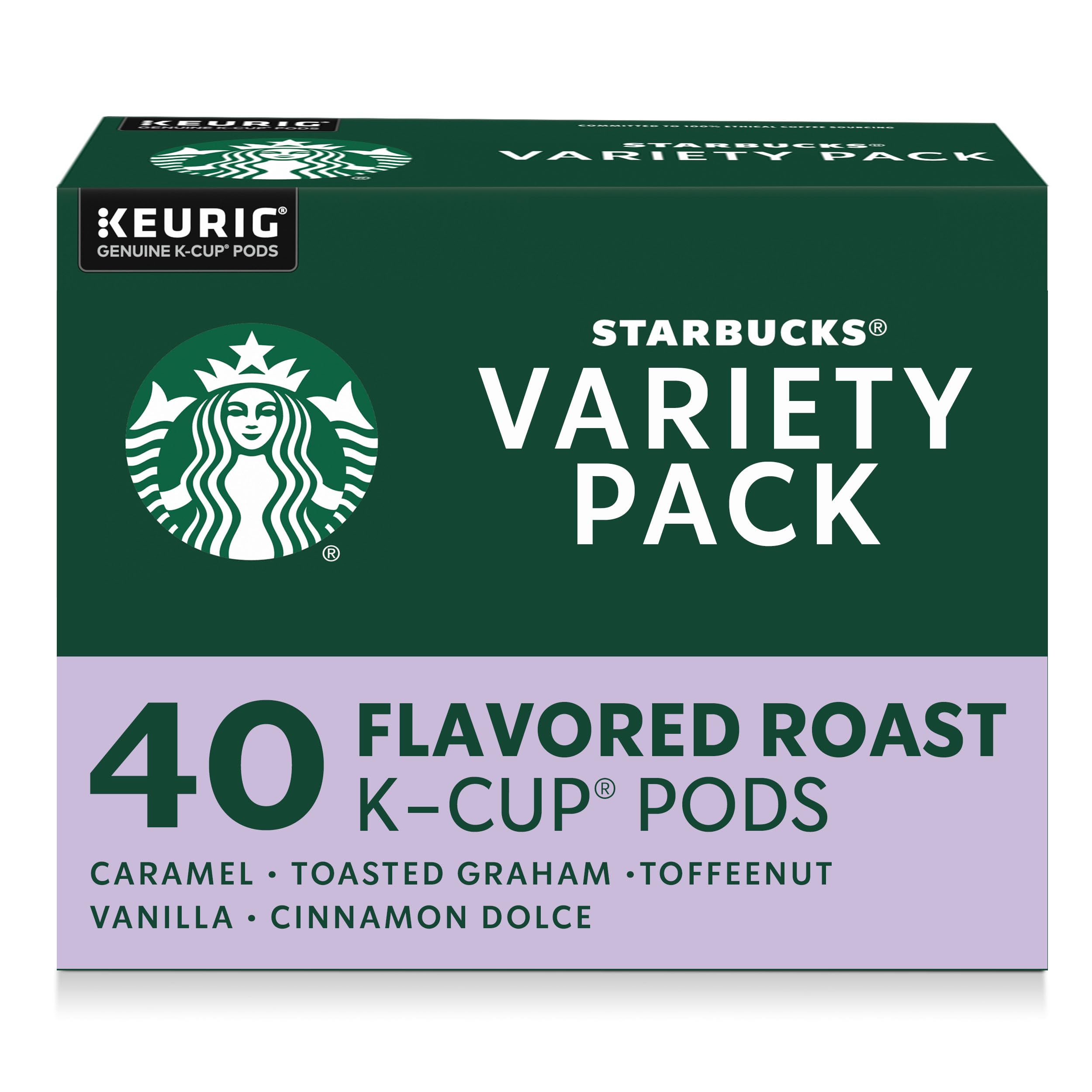 Starbucks Caramel flavored K-Cup pod delivering buttery, smooth notes for easy mornings.