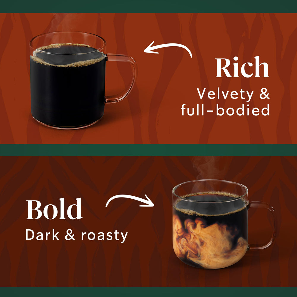 Starbucks coffee pour over close-up with steam for fresh aroma.