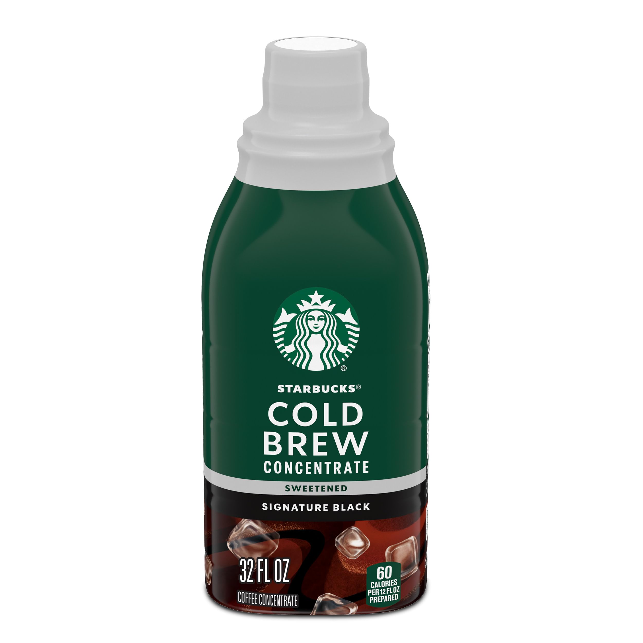 Starbucks Cold Brew Concentrate bottle poured for a quick iced coffee at home.
