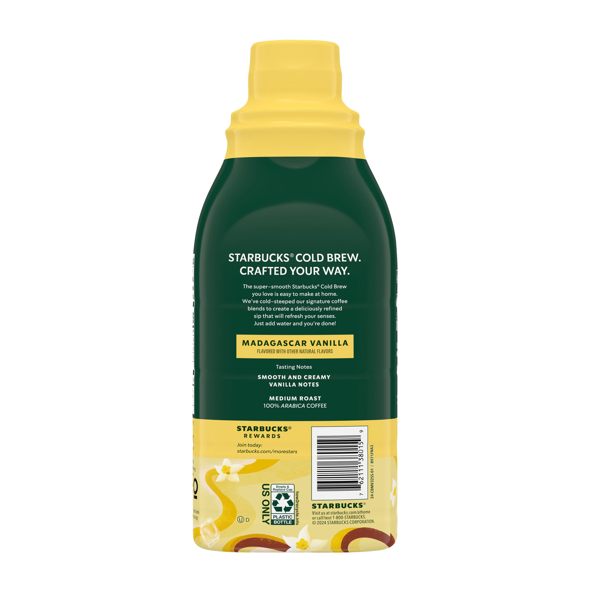 Starbucks Madagascar Vanilla cold brew concentrate creates a café-style at-home drink