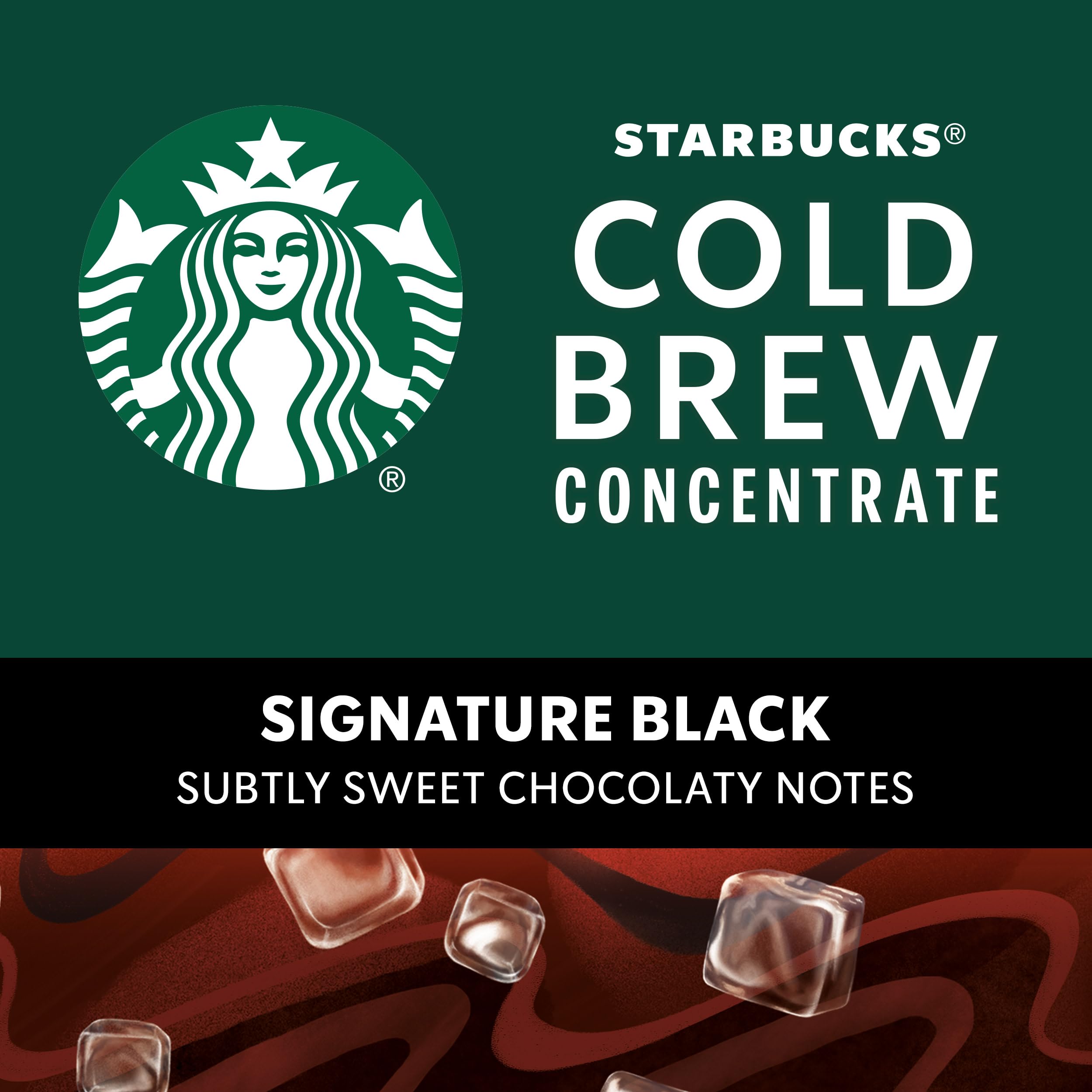 Preparation setup with Starbucks Signature Black bottle and cups for cold brew.