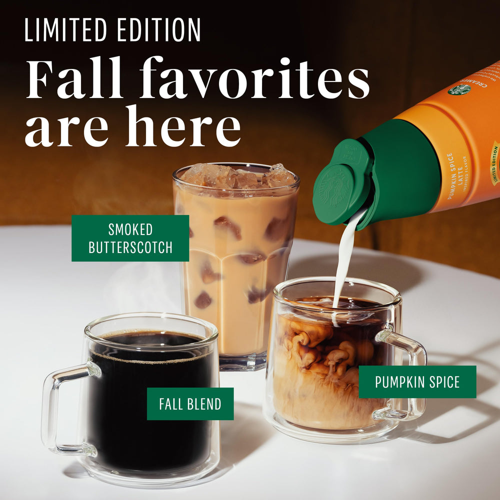 Starbucks cozy fall cafe scene suggests sharing moments with friends.