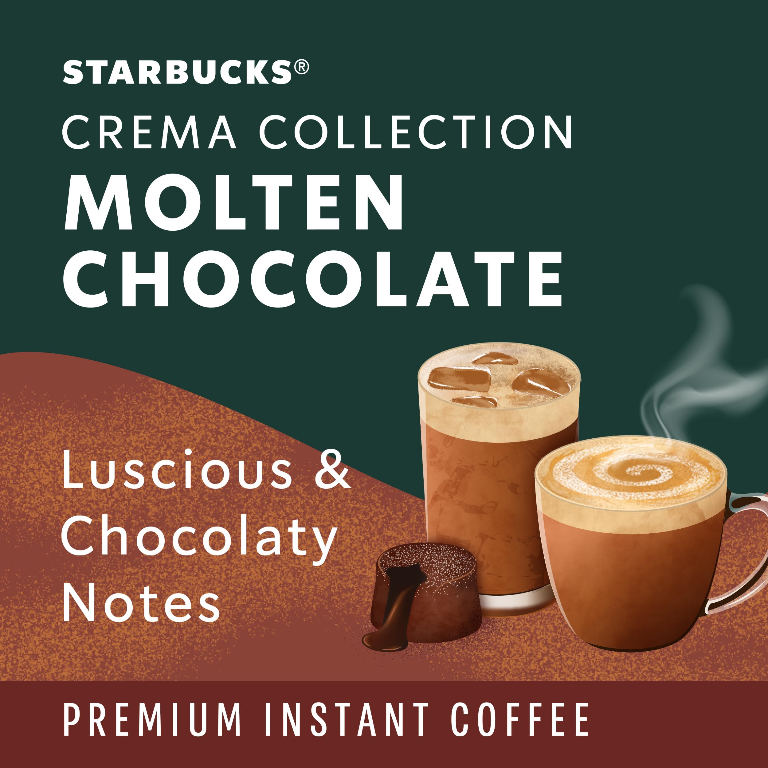 Iced Starbucks Molten Chocolate coffee poured over ice.