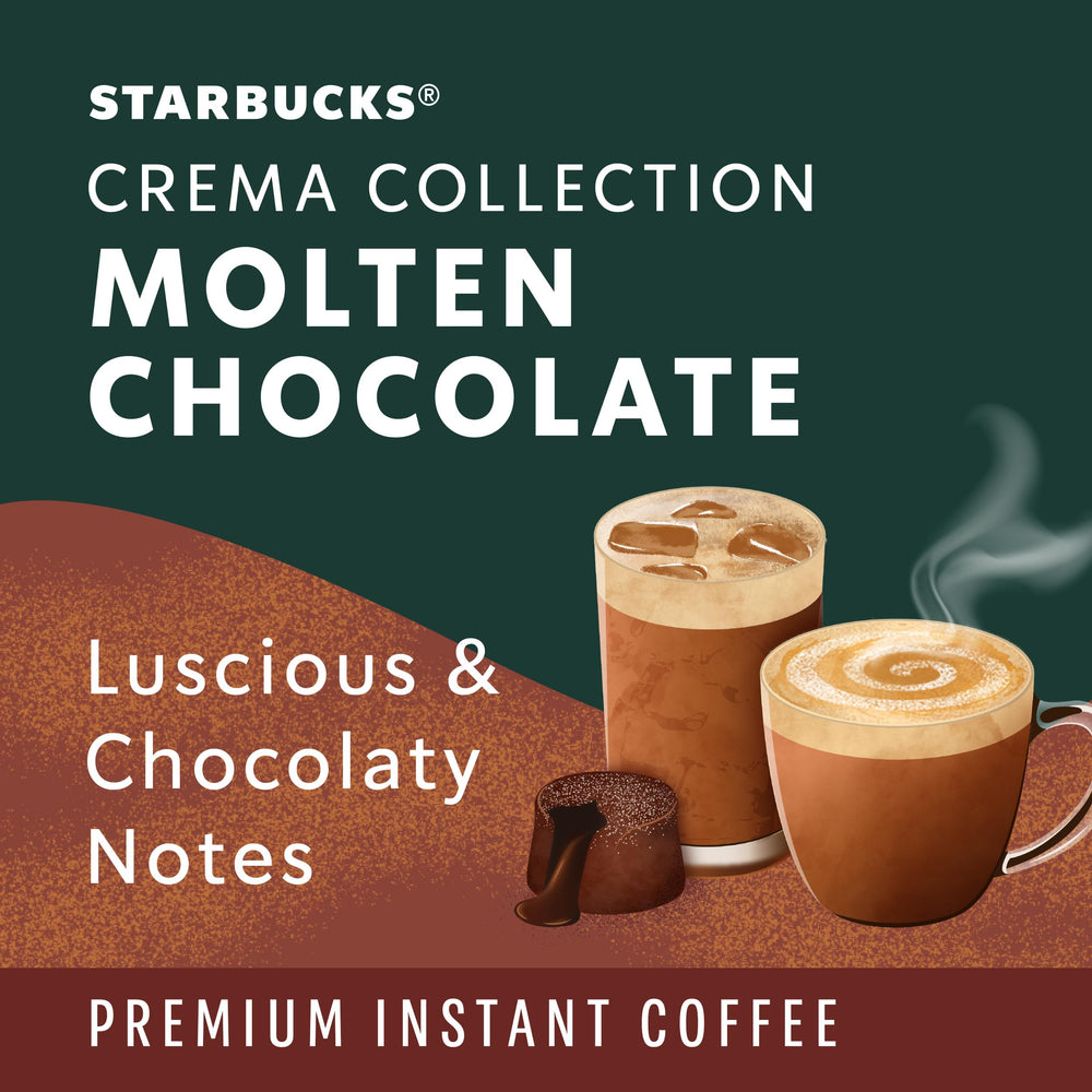 Iced Starbucks Molten Chocolate coffee poured over ice.