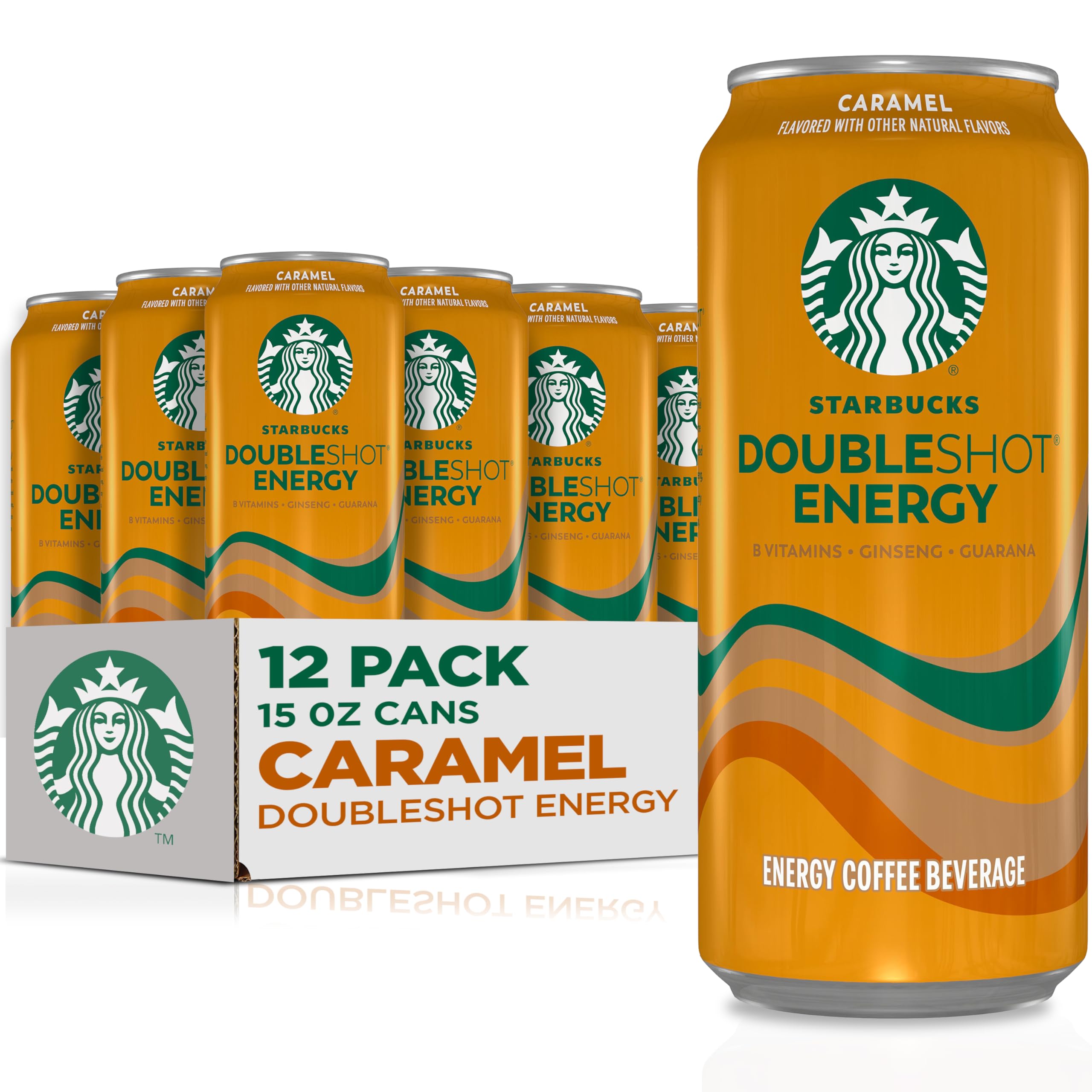 Starbucks Doubleshot Energy Caramel can front view for a daytime pick-me-up