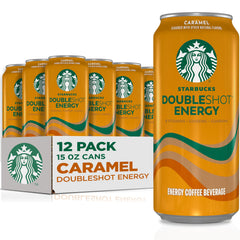 Starbucks Doubleshot Energy Caramel can front view for a daytime pick-me-up
