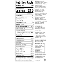 Close-up of the caramel label showing B vitamins and ginseng