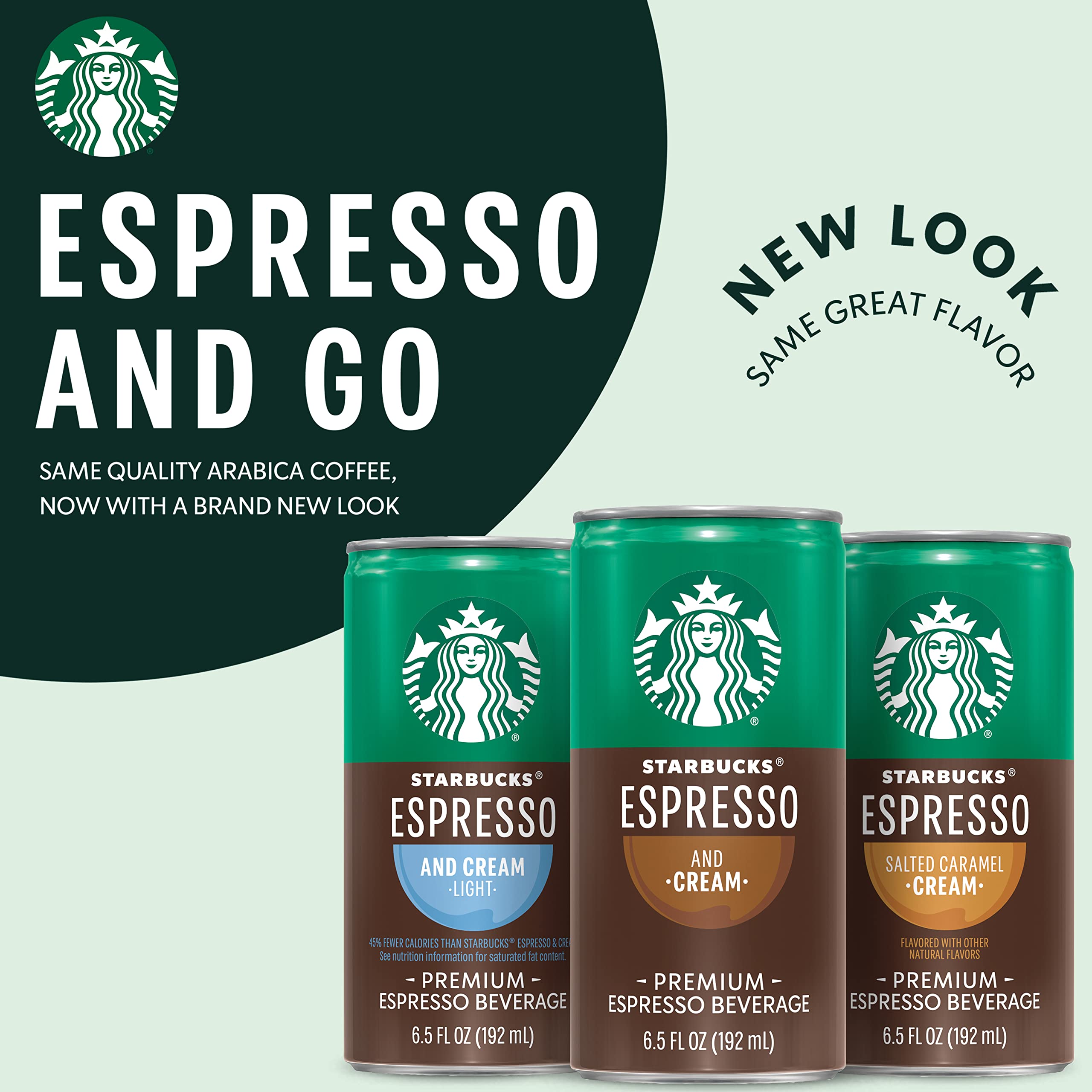 Starbucks Espresso and Cream Light cans in the fridge for quick access