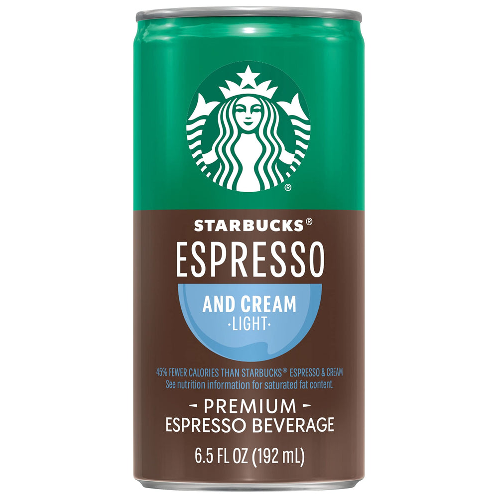 Starbucks Espresso and Cream Light served in a glass with ice