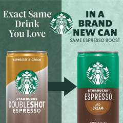 Starbucks Espresso and Cream Light can beside a laptop on a desk