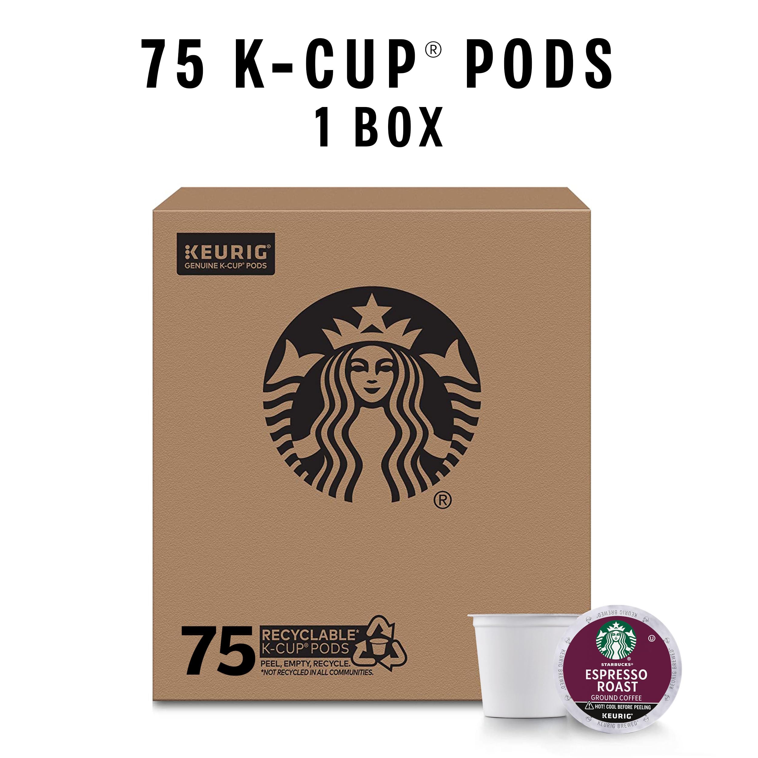 Starbucks Espresso Roast K-Cup pods brewing close-up, ideal for bold home espresso.