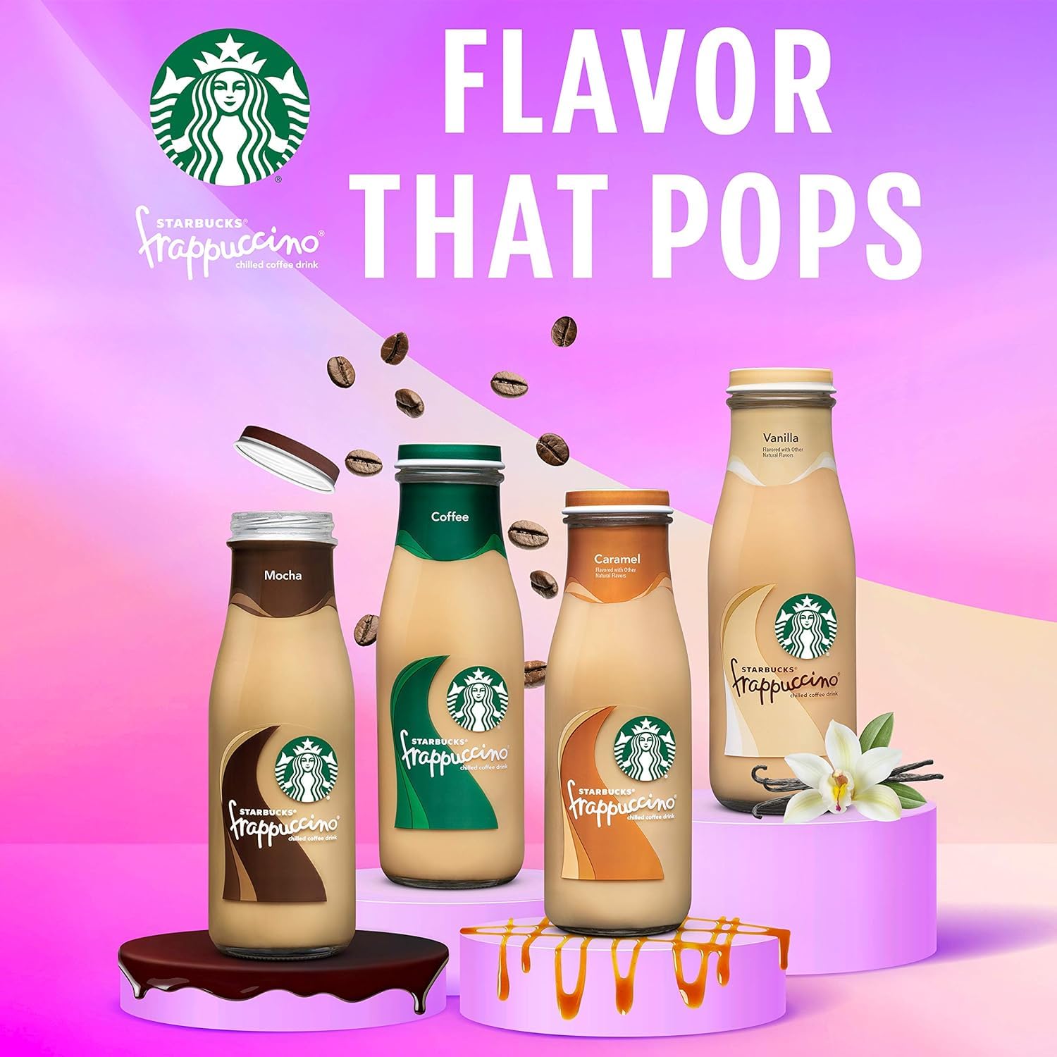 Starbucks Frappuccino Lite bottle on a desk ready for a quick pick-me-up