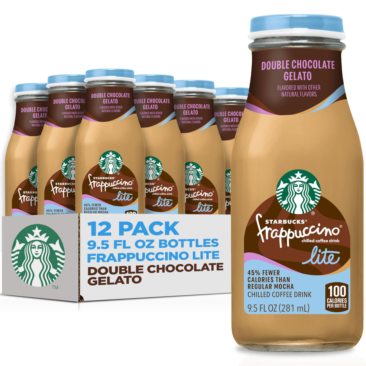 Starbucks Frappuccino Lite chocolate gelato bottle for on-the-go enjoyment