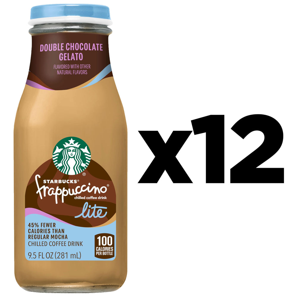 Starbucks Frappuccino Lite label highlighting 100 calorie option