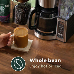 Starbucks French Roast dark aroma close-up for a rich morning grind.