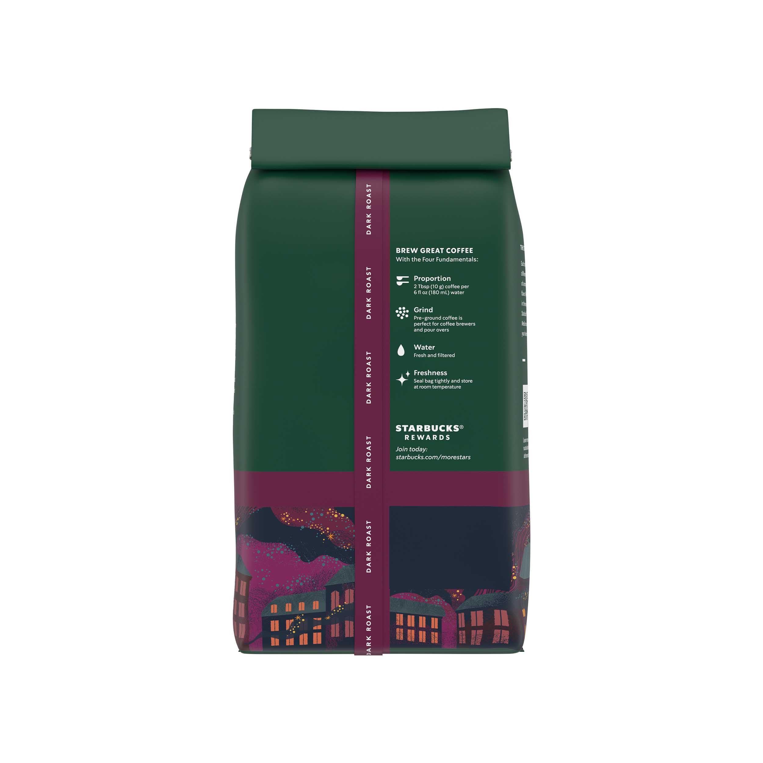 Starbucks French Roast packaging emphasizes premium quality and trusted brand.