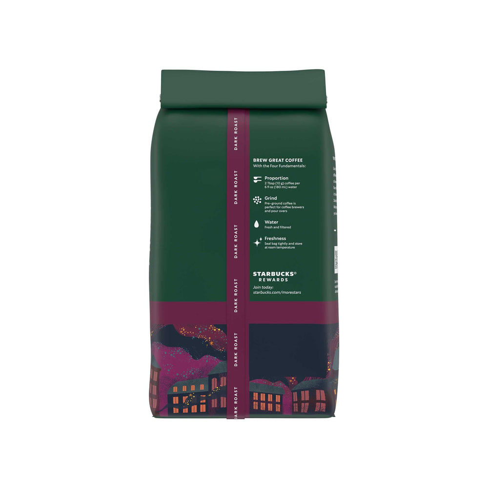 Starbucks French Roast packaging emphasizes premium quality and trusted brand.