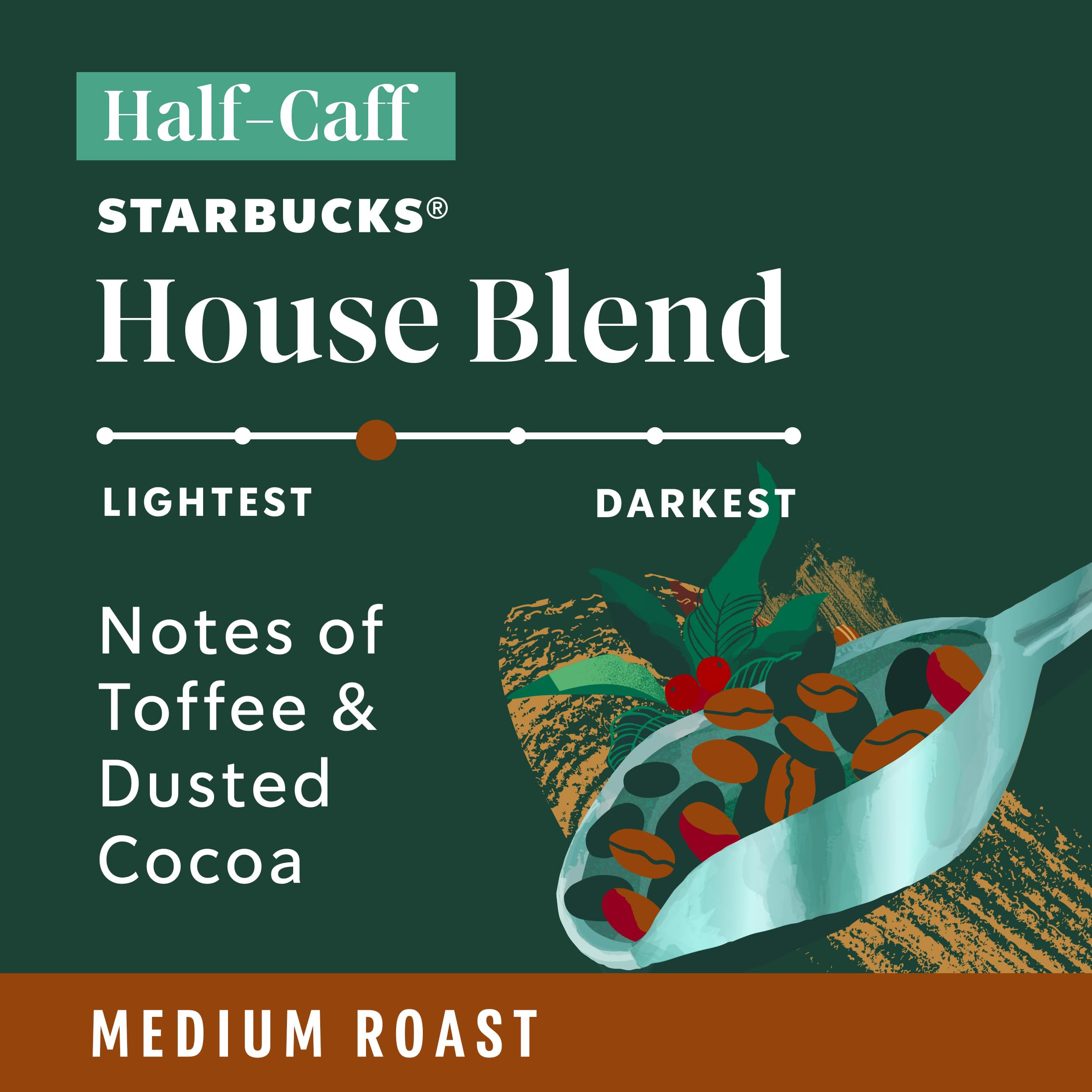 Starbucks Half-Caff iced coffee served over ice for a refreshing pick-me-up.