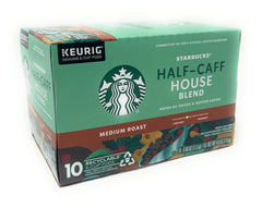 Starbucks Half-Caff House Blend mug: savor toffee and cocoa notes anytime.