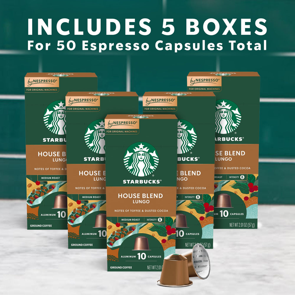 Close-up of Starbucks House Blend pod with rich roast color and aroma