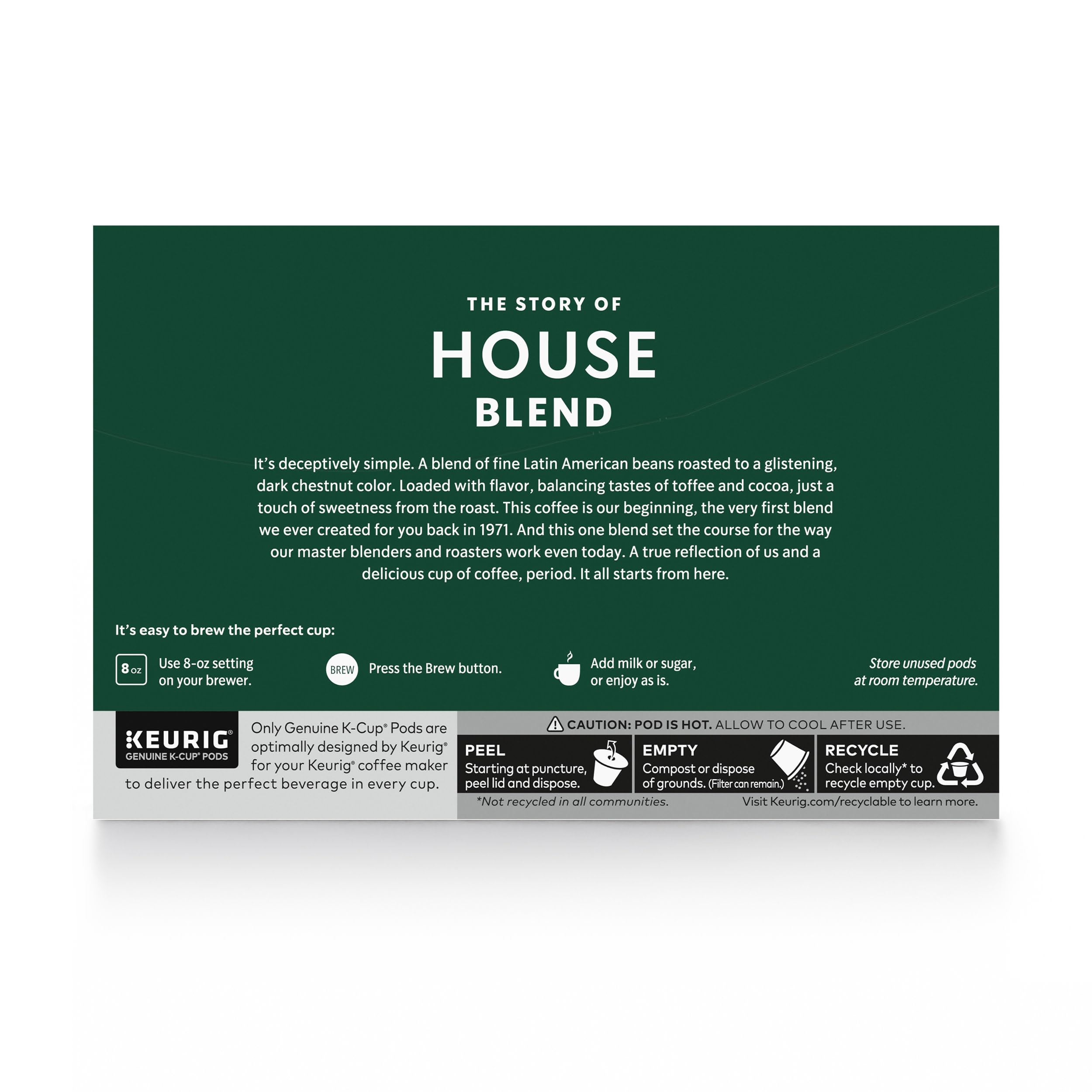 Starbucks House Blend Keurig brewer shot suggesting easy daily brew