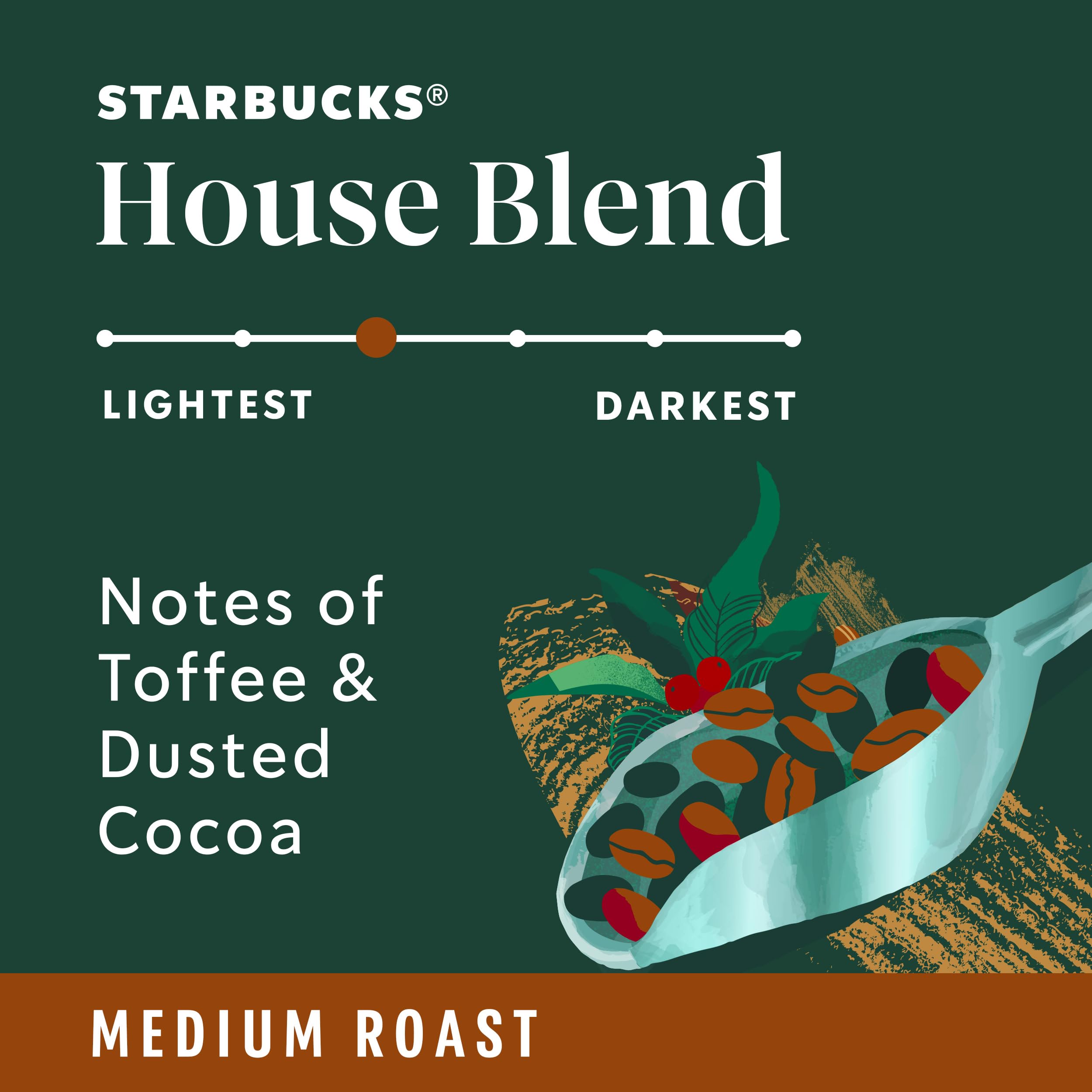 Starbucks House Blend medium roast beans indicating quality