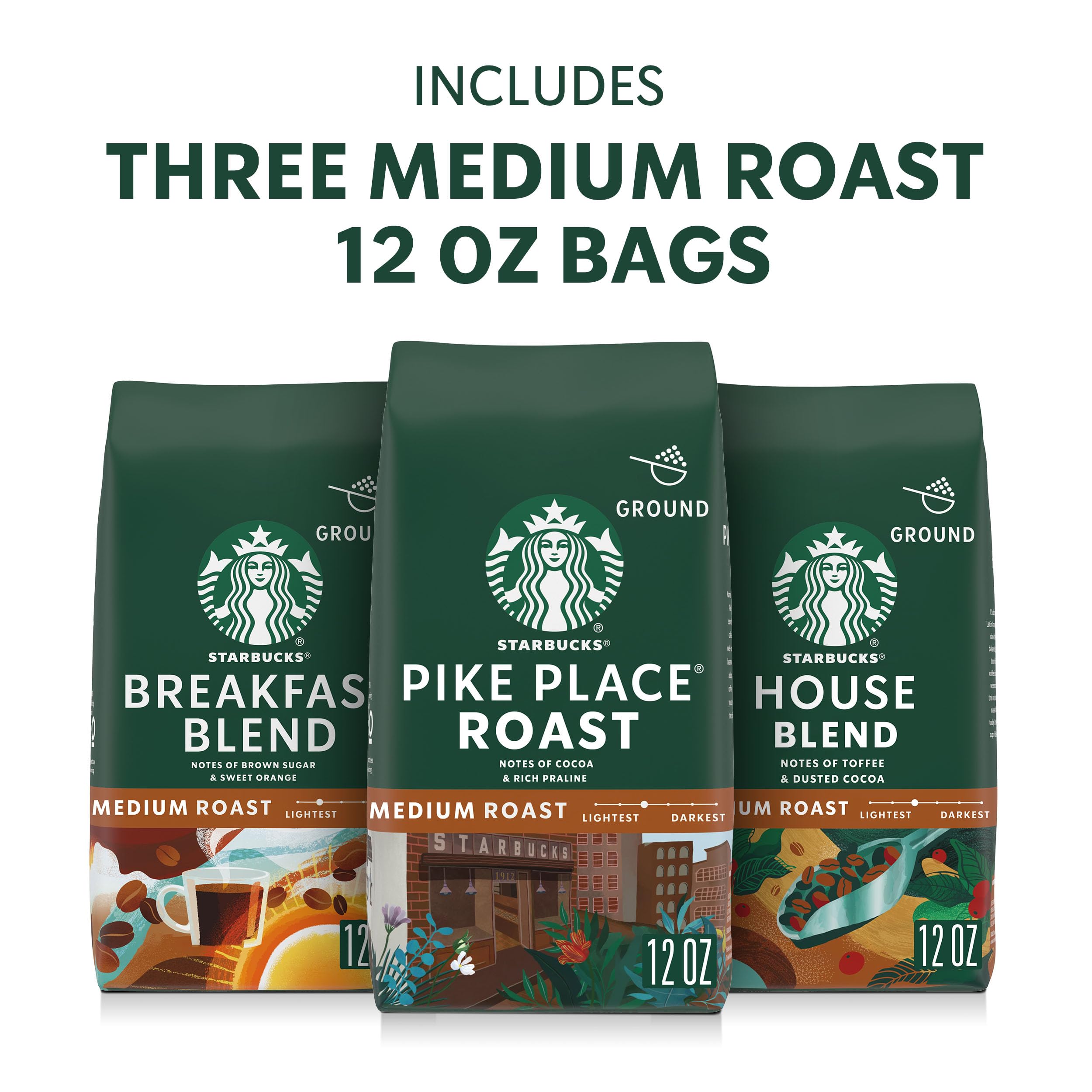 Starbucks House Blend mug, balanced medium body with toffee and cocoa hints.