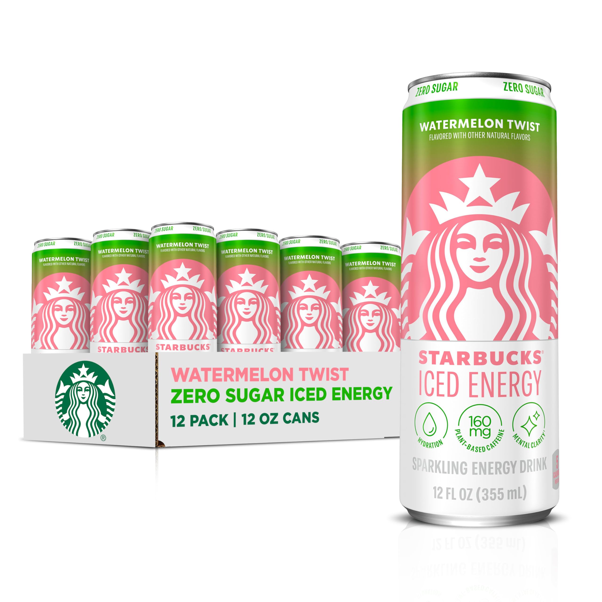 Starbucks Iced Energy Watermelon Splash can for hydration and focus.