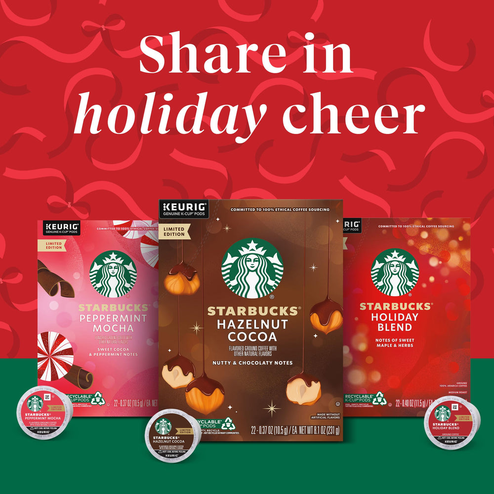 Label highlights 100% Arabica in Starbucks Peppermint Mocha K-Cups