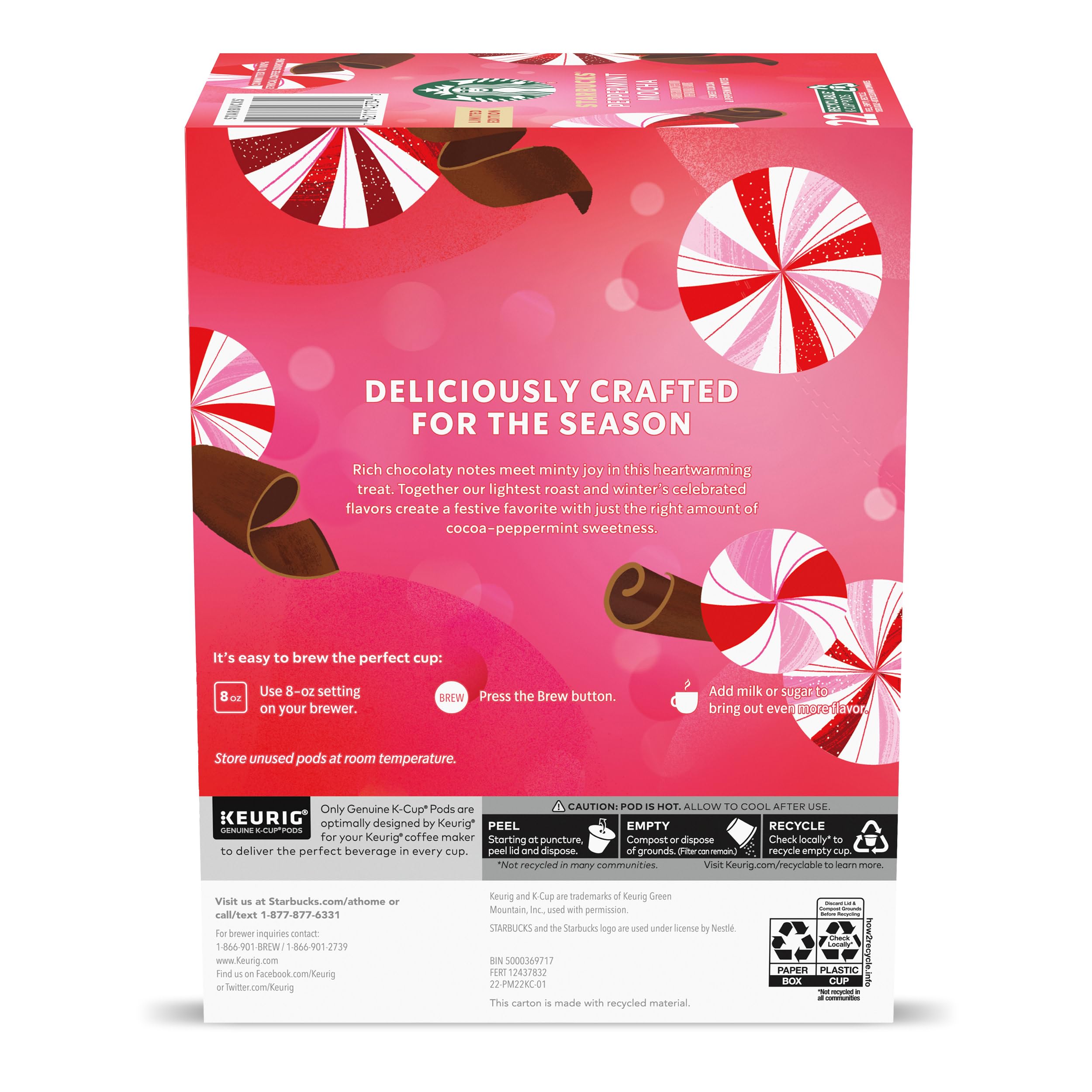 Brewing action of Starbucks Peppermint Mocha K-Cups