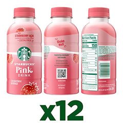 Starbucks Pink Drink ingredients graphic highlighting strawberry acai infusion.