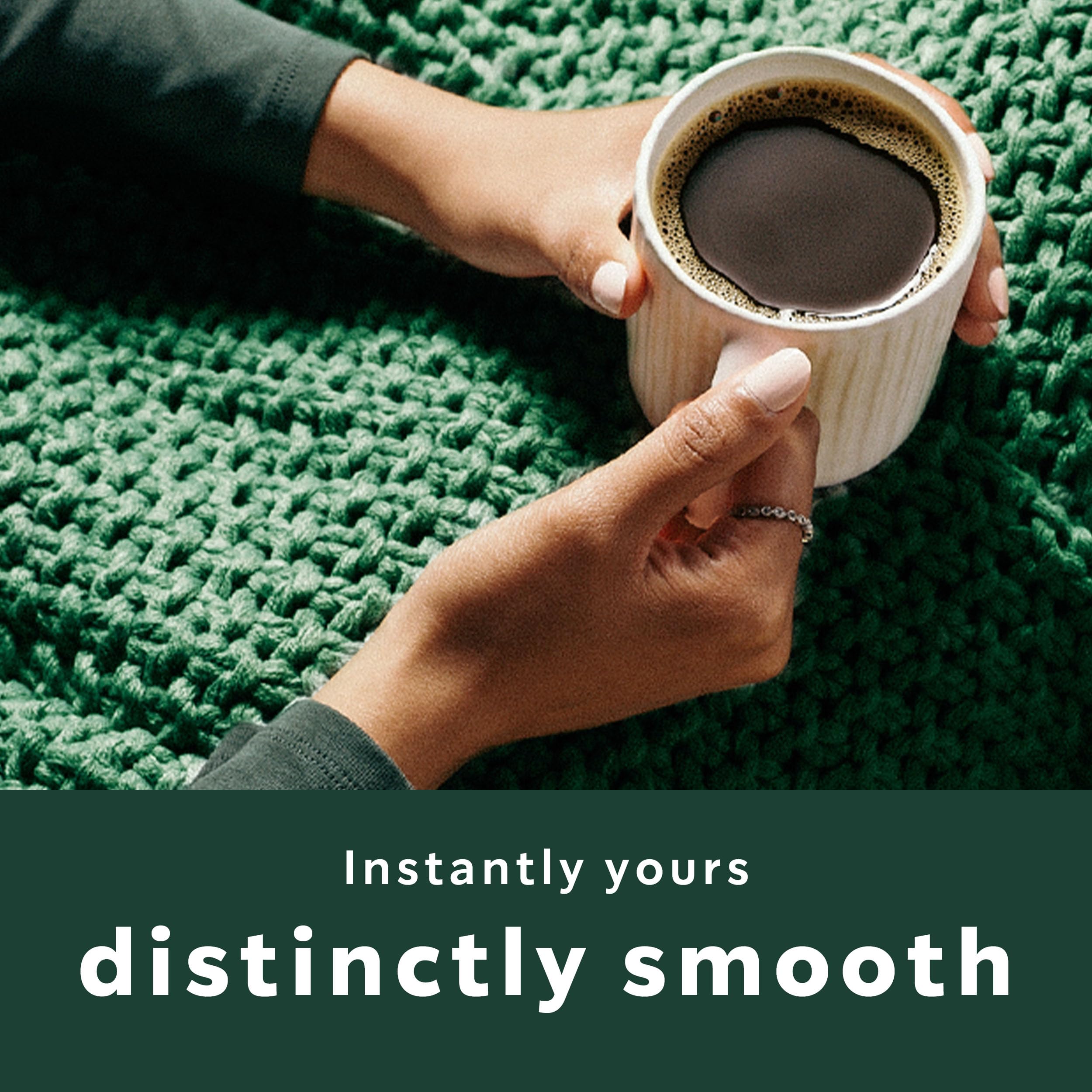 Steam rises, highlighting the rich aroma of the chocolate-nut notes.