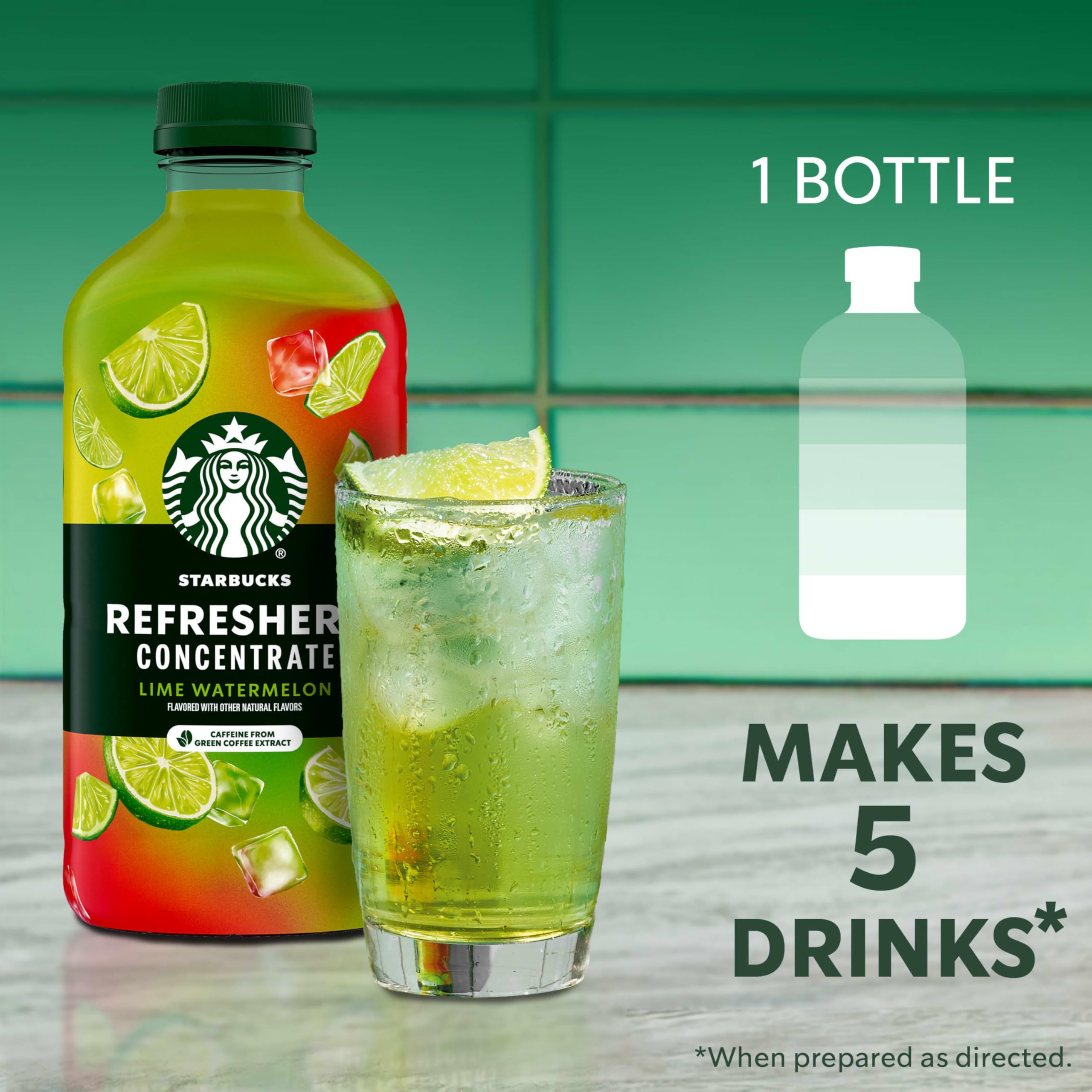 Bottle label nods to real fruit juice and flavor