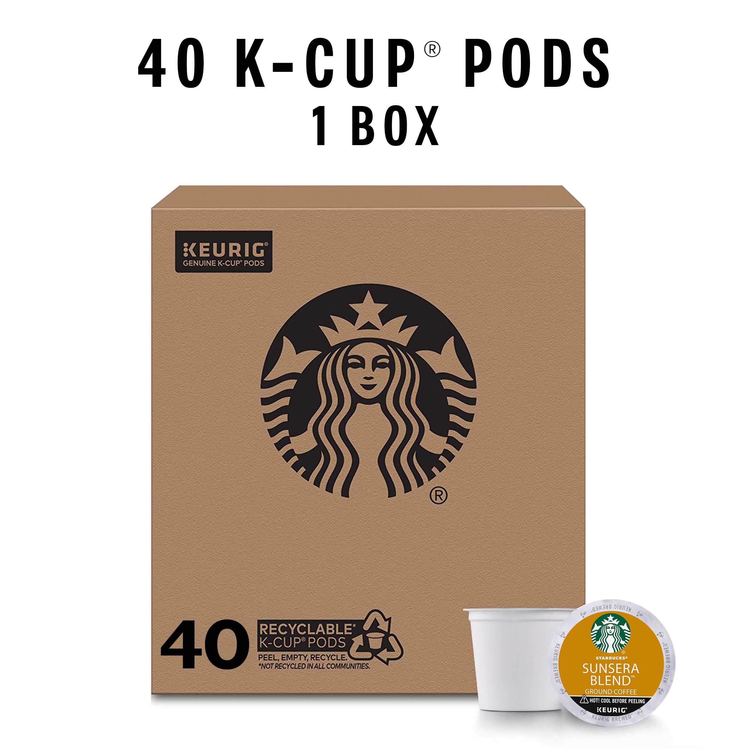 Starbucks Sunsera Blend pods close-up highlights the smooth, lightly roasted profile.