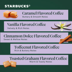 Starbucks Toasted Graham flavored K-Cup pod with honeyed spice and graham sweetness.