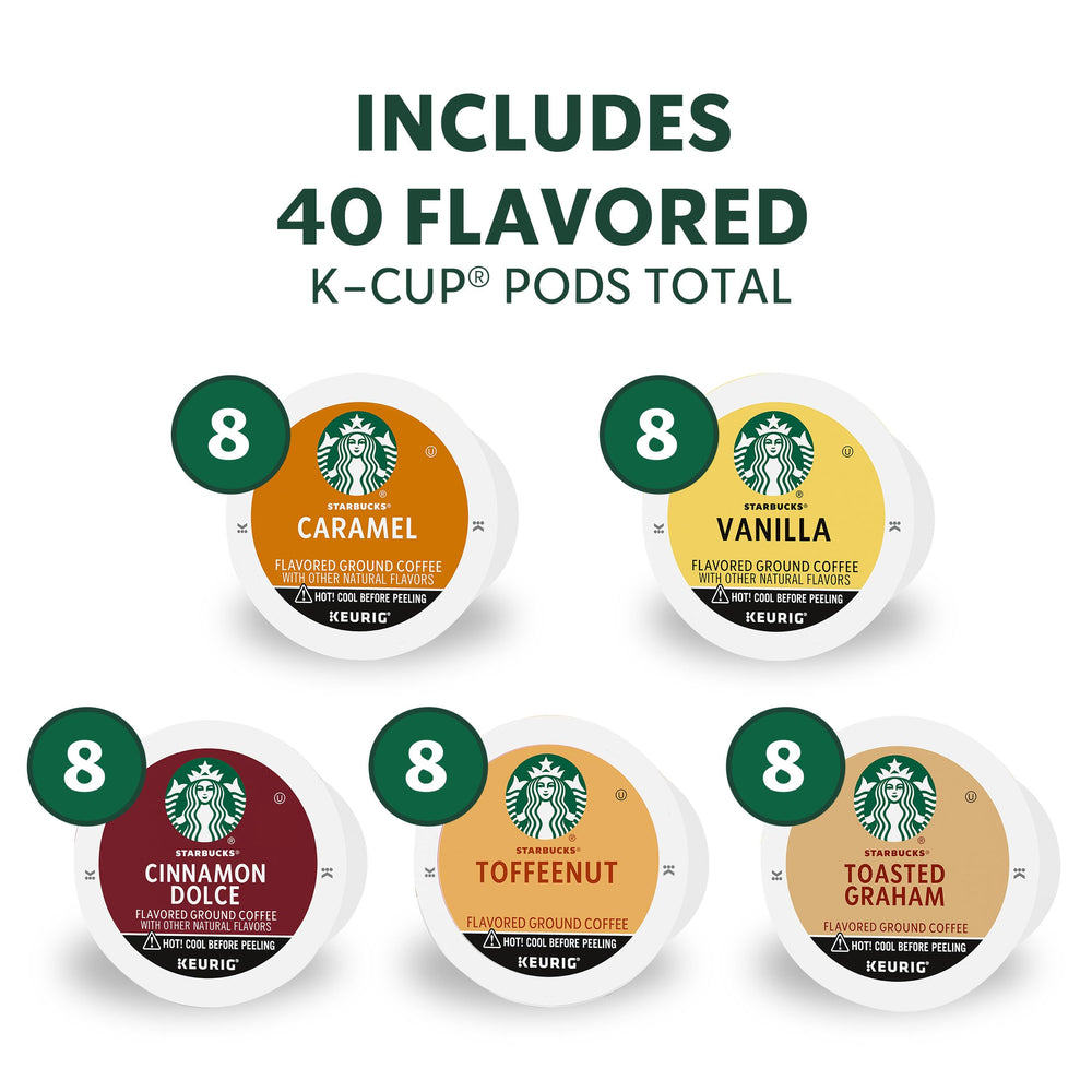 Starbucks Vanilla flavored K-Cup pod with velvety aroma for a balanced cup.